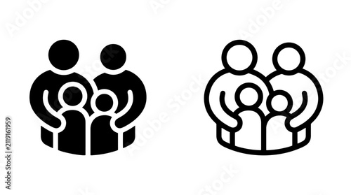 Diverse family members gathered together in a cozy home