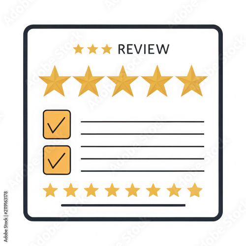 Empty review form with star rating and checkbox