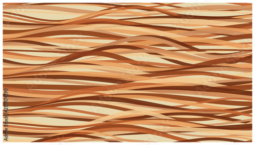 Foto Abstract wavy lines flowing in earth tones, warm brown and beige, modern graphical background, fluid natural pattern