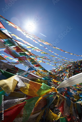 Quadro su tela tibetan prayer flags in tibet