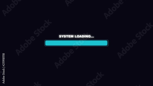 System Loading Progress Bar UI Motion Graphic