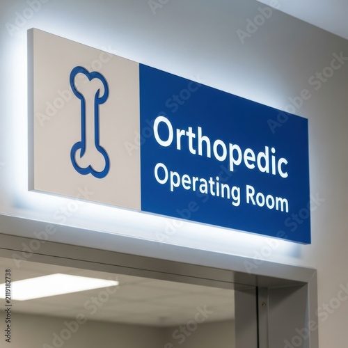 Orthopedic Operating Room Sign Modern Hospital Medical Facility Guidance