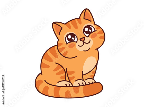 Cute Orange Tabby Cat Car