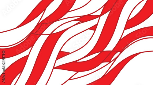 Abstract Red and White Wa