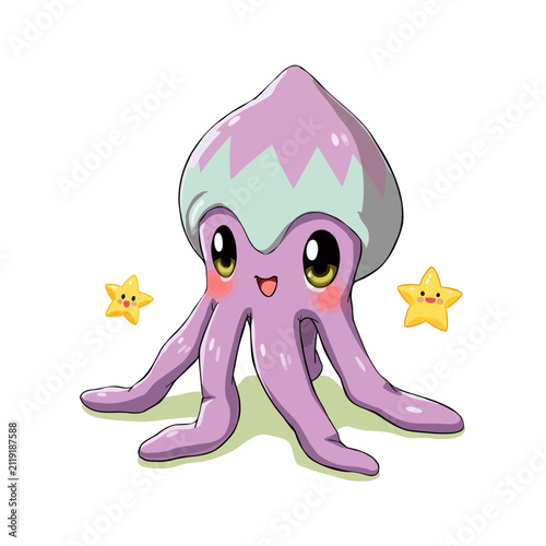 Cute Squid Clipart 09