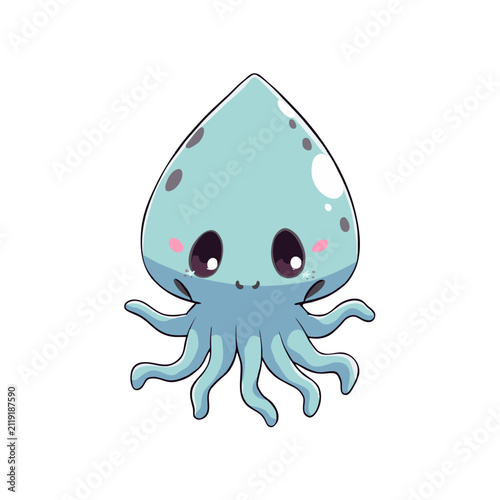 Cute Squid Clipart 07