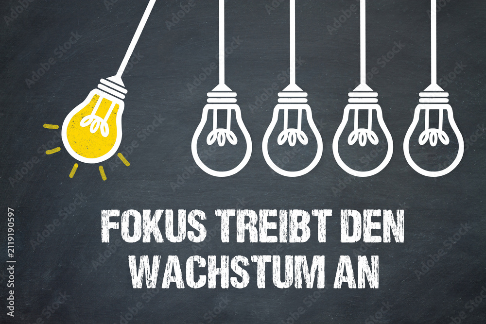 Fototapeta premium Fokus treibt den Wachstum an 
