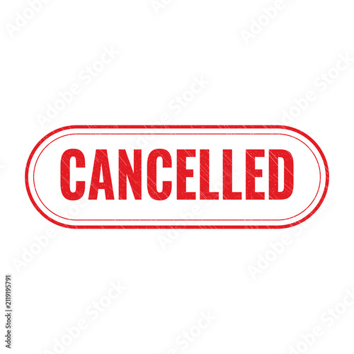 Red cancelled stamp sign with grunge texture