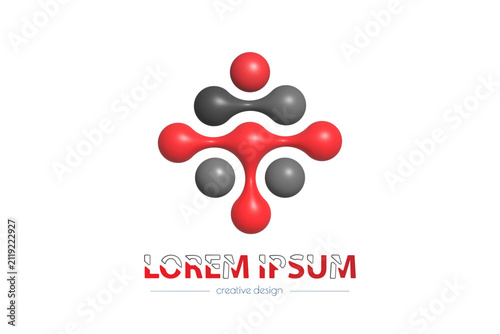 A conceptual geometric logo. Corporate brand template, logo, company ID