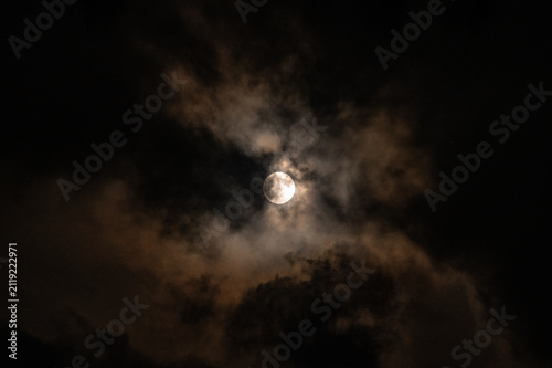 Canvas Print The July Full Moon is known as the ''Buck Moon'' in Native American tradition, coinciding with Guru Purnima