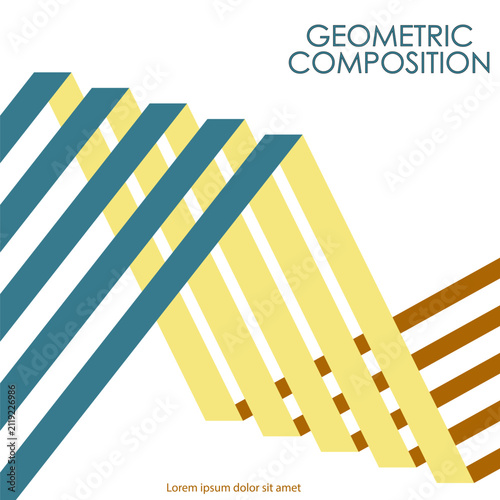 Geometric composition. Template for abstract posters, covers, and paintings. Interior design idea