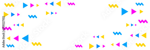 Minimal Colorful Geometric Background. Abstract Memphis Banner. Vector Illustration