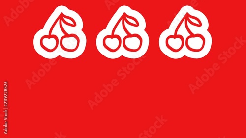 Seamless Cherry Pattern Loop Animation