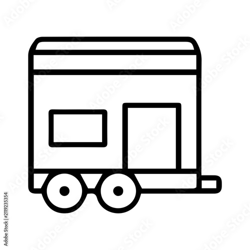 Trailer Icon Vector