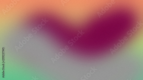 Abstract gradient background featuring smooth transitions of vibrant magenta purple soft orange and muted sage green colors layered with a subtle grainy texture creating a modern digital artistic back