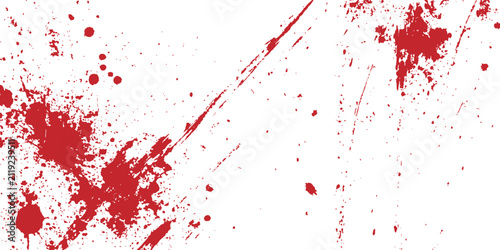 Fotografía Abstract red ink splatter and grunge scratch texture background for horror or artistic vector illustration design