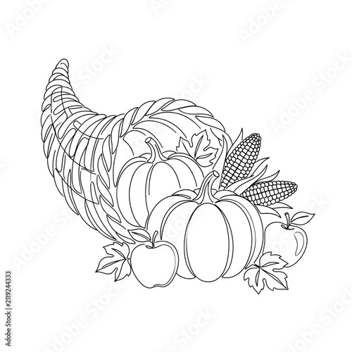 hand drawn vector illustration of a pumpkin