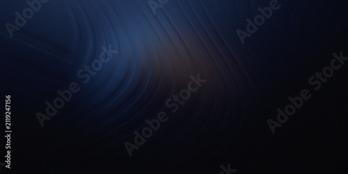Картината върху платно Abstract dark blue background with elegant curving light lines and soft motion texture