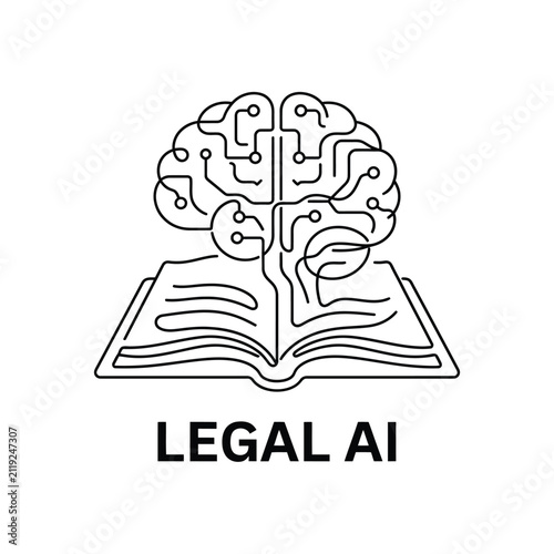 Foto Open book with brain illustration and circuitry a vector graphic representing le