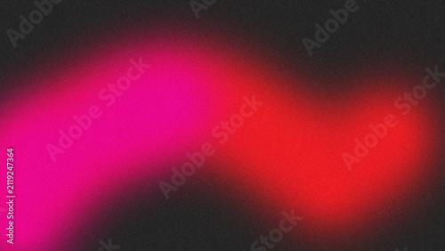 Abstract vibrant red and neon pink blurred gradient waves flowing smoothly across textured dark charcoal background