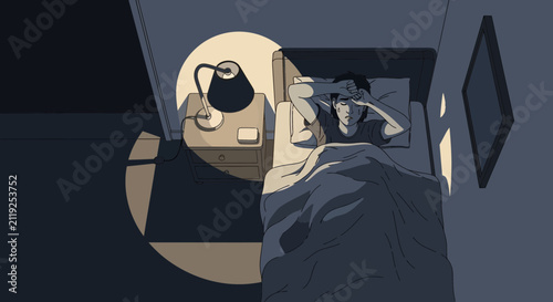 Nighttime Troubles Depicted: A Visual Representation of Insomnia and Sleep Disturbances