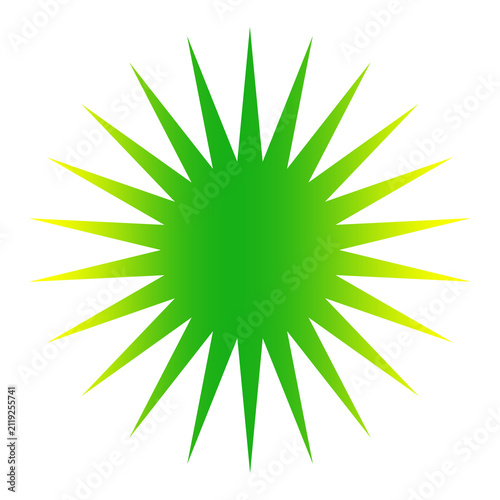 Isolated black  star shape on a white background, simple geometric element for design