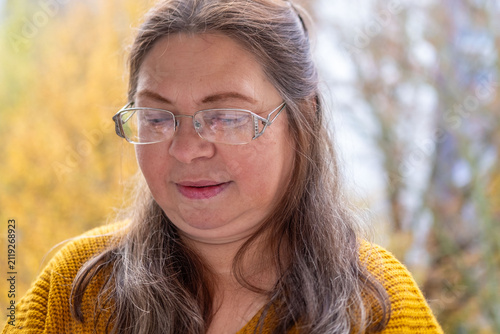 Obraz na płótnie annoyed mature woman with frustrated expression, Negative emotions, upset middle