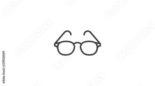 Round eyeglasses vector illustration on a white background