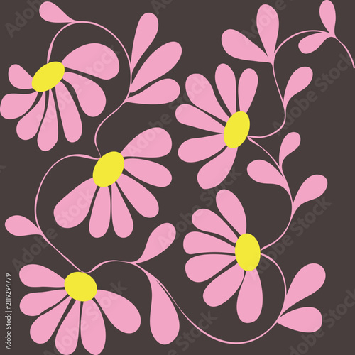 Pink flowers ornament