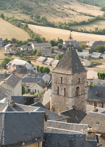 Le village de Séverac-le-Château, Aveyron, France