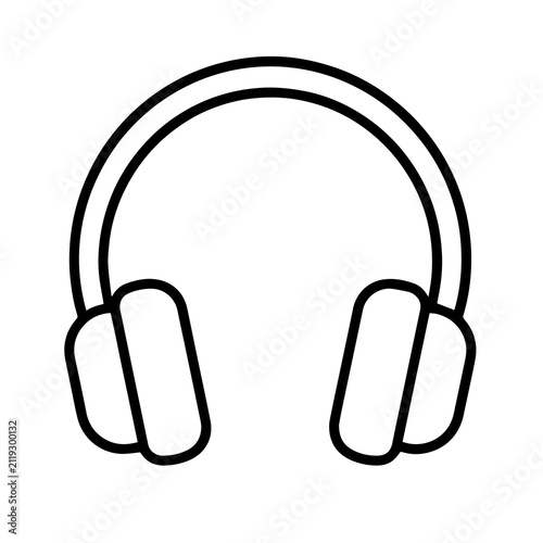 headphones icon on white background