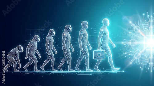 Evolution of human walking from ape to modern man