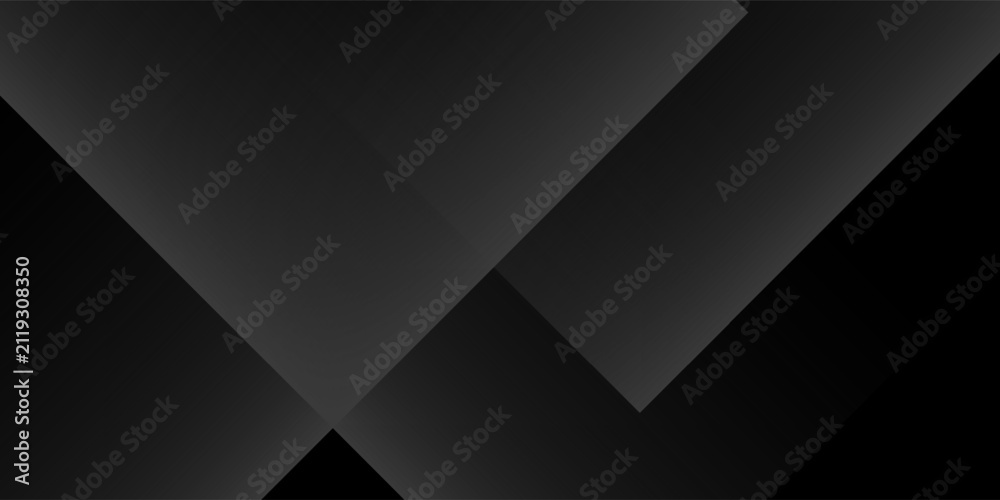 Obraz premium Modern black white abstract background. Minimal. Gradient. Dark grey banner with geometric shapes, lines, stripes, triangles. Design. Futuristic. Cut paper or metal effect.vector illustration eps10
