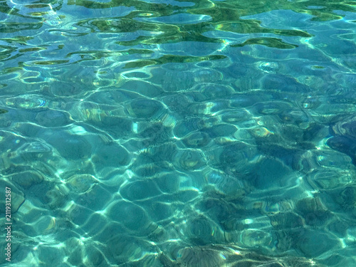 Принти на полотні The crystal-clear turquoise water of the Mediterranean.