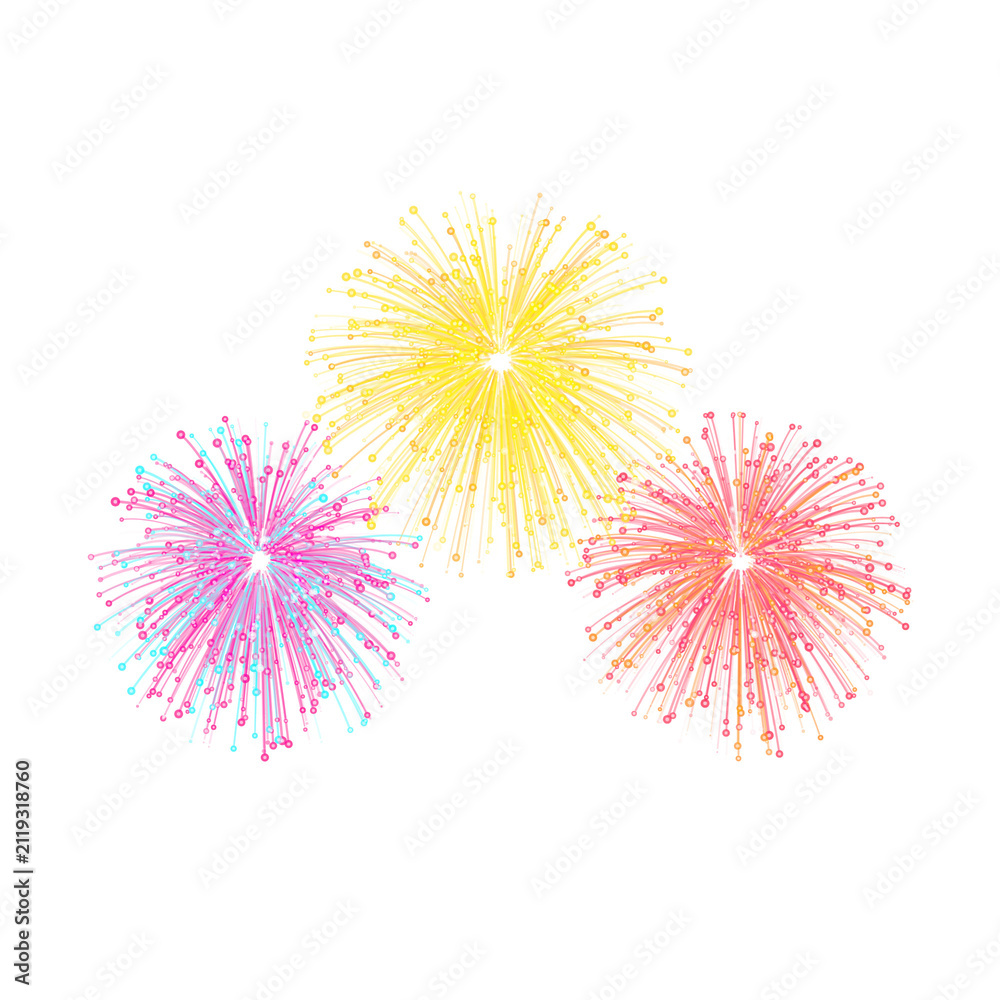 Obraz premium colorful fireworks Colorful abstract brush strokes explosion