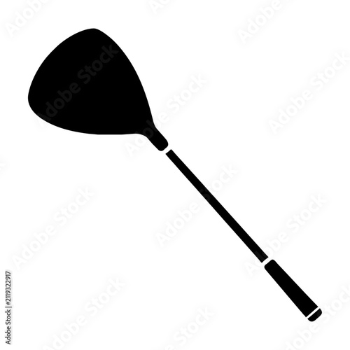 Professional golf driver club silhouette in a minimalist flat design isolated on a white background sports equipment concept