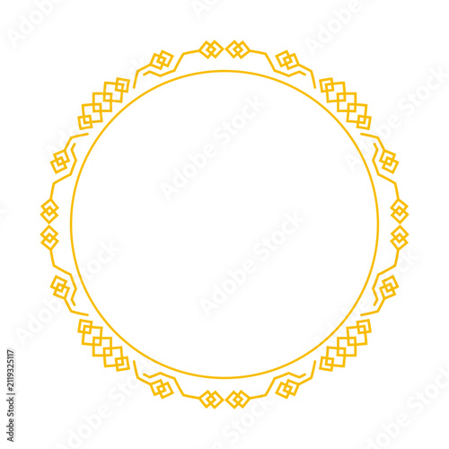 ancient pattern circle frame