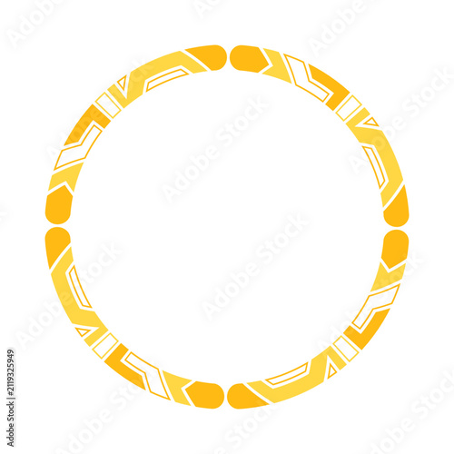tech pattern round frame