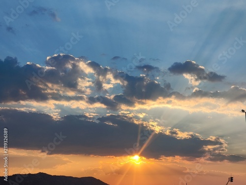 Photography Sun between clouds