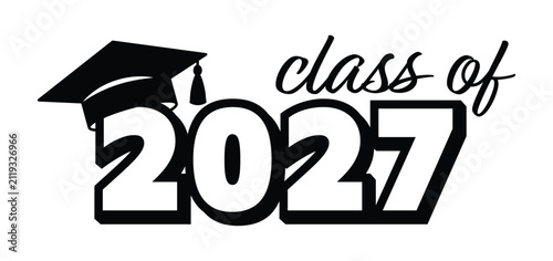 Class of 2027 with graduation cap