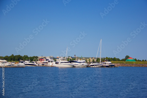 A marina in the Kingston, Ontario waterfront
