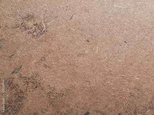Принти на полотні Brown pressed wood board surface with rough fibrous particle texture and dark spots