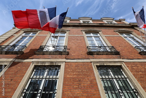 Hôtel de ville, vue de l'extérieur, ville de Boulogne sur Mer, département du Pas de Calais, France