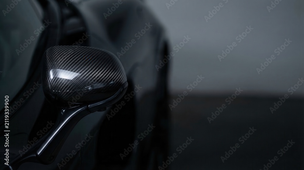 Obraz premium carbon fiber car side mirror