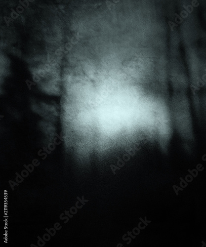 Night in the forest, halloween landscape, autumn wallpaper