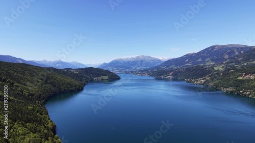 Millstaetter See Panoramic Aerial View in Carinthia, Austria