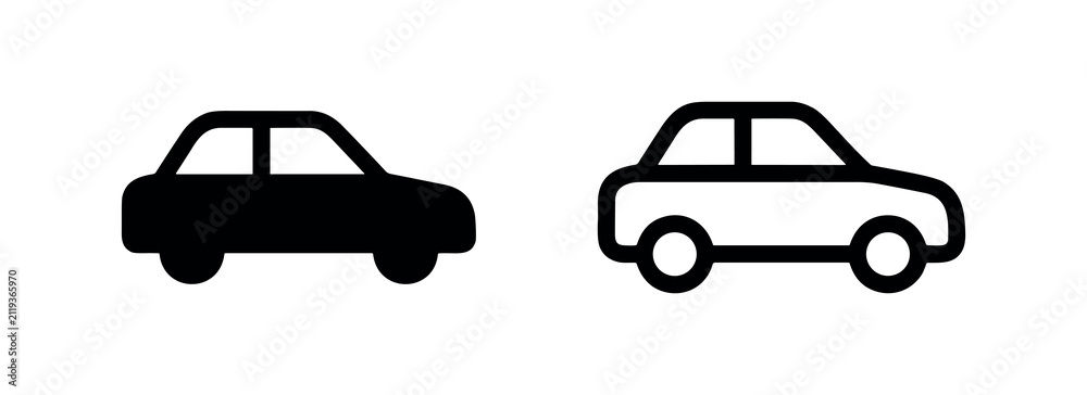 Fototapeta premium Car vehicle icon, transport and automotive symbol.
