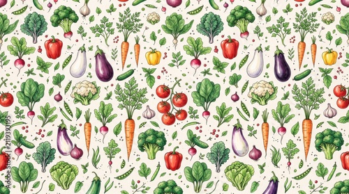seamless pattern with red tulips