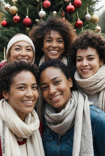 Diverse group of smiling wo...
