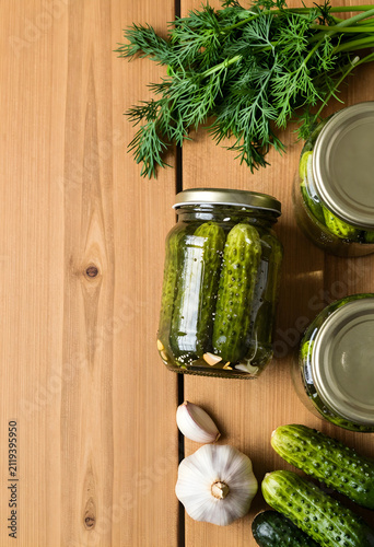 Homemade pickled cucumbers ...